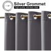 image:imageNICETOWN Weighted Outdoor Curtains for Patio Waterproof 84 inches Long 2 Panels Windproof Drapes Top amp Bottom Grommets Thermal Insulated Blinds Keep Privacy for YardPorch Biscotti Beige 52 WideGrey