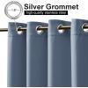 image:imageNICETOWN Weighted Outdoor Curtains for Patio Waterproof 84 inches Long 2 Panels Windproof Drapes Top amp Bottom Grommets Thermal Insulated Blinds Keep Privacy for YardPorch Biscotti Beige 52 WideStone Blue