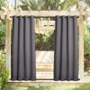 image:imageNICETOWN Weighted Outdoor Curtains for Patio Waterproof 84 inches Long 2 Panels Windproof Drapes Top amp Bottom Grommets Thermal Insulated Blinds Keep Privacy for YardPorch Biscotti Beige 52 WideGrey