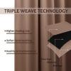image:imageNICETOWN Weighted Outdoor Curtains for Patio Waterproof 84 inches Long 2 Panels Windproof Drapes Top amp Bottom Grommets Thermal Insulated Blinds Keep Privacy for YardPorch Biscotti Beige 52 WideTan