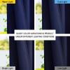 image:imageNICETOWN Weighted Outdoor Curtains for Patio Waterproof 84 inches Long 2 Panels Windproof Drapes Top amp Bottom Grommets Thermal Insulated Blinds Keep Privacy for YardPorch Biscotti Beige 52 WideDark Blue