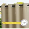 image:imageNICETOWN Weighted Outdoor Curtains for Patio Waterproof 84 inches Long 2 Panels Windproof Drapes Top amp Bottom Grommets Thermal Insulated Blinds Keep Privacy for YardPorch Biscotti Beige 52 WideTaupe