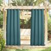 image:imageNICETOWN Weighted Outdoor Curtains for Patio Waterproof 84 inches Long 2 Panels Windproof Drapes Top amp Bottom Grommets Thermal Insulated Blinds Keep Privacy for YardPorch Biscotti Beige 52 WideTeal