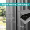 image:imageNICETOWN Weighted Outdoor Curtains for Patio Waterproof 84 inches Long 2 Panels Windproof Drapes Top amp Bottom Grommets Thermal Insulated Blinds Keep Privacy for YardPorch Biscotti Beige 52 WideSilver Gray