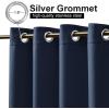 image:imageNICETOWN Weighted Outdoor Curtains for Patio Waterproof 84 inches Long 2 Panels Windproof Drapes Top amp Bottom Grommets Thermal Insulated Blinds Keep Privacy for YardPorch Biscotti Beige 52 WideNavy Blue
