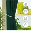image:imageNICETOWN Weighted Outdoor Curtains for Patio Waterproof 84 inches Long 2 Panels Windproof Drapes Top amp Bottom Grommets Thermal Insulated Blinds Keep Privacy for YardPorch Biscotti Beige 52 WideDark Green
