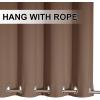 image:imageNICETOWN Weighted Outdoor Curtains for Patio Waterproof 84 inches Long 2 Panels Windproof Drapes Top amp Bottom Grommets Thermal Insulated Blinds Keep Privacy for YardPorch Biscotti Beige 52 WideTan