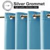 image:imageNICETOWN Weighted Outdoor Curtains for Patio Waterproof 84 inches Long 2 Panels Windproof Drapes Top amp Bottom Grommets Thermal Insulated Blinds Keep Privacy for YardPorch Biscotti Beige 52 WideTeal Blue