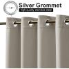 image:imageNICETOWN Weighted Outdoor Curtains for Patio Waterproof 84 inches Long 2 Panels Windproof Drapes Top amp Bottom Grommets Thermal Insulated Blinds Keep Privacy for YardPorch Biscotti Beige 52 WideNatural