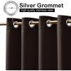 image:imageNICETOWN Weighted Outdoor Curtains for Patio Waterproof 84 inches Long 2 Panels Windproof Drapes Top amp Bottom Grommets Thermal Insulated Blinds Keep Privacy for YardPorch Biscotti Beige 52 WideToffee Brown