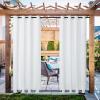 image:imageNICETOWN Weighted Outdoor Curtains for Patio Waterproof 84 inches Long 2 Panels Windproof Drapes Top amp Bottom Grommets Thermal Insulated Blinds Keep Privacy for YardPorch Biscotti Beige 52 WideWhite