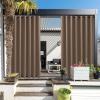 image:imageNICETOWN Weighted Outdoor Curtains for Patio Waterproof 84 inches Long 2 Panels Windproof Drapes Top amp Bottom Grommets Thermal Insulated Blinds Keep Privacy for YardPorch Biscotti Beige 52 WideTan