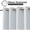 image:imageNICETOWN Weighted Outdoor Curtains for Patio Waterproof 84 inches Long 2 Panels Windproof Drapes Top amp Bottom Grommets Thermal Insulated Blinds Keep Privacy for YardPorch Biscotti Beige 52 WideGreyish White