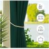 image:imageNICETOWN Weighted Outdoor Curtains for Patio Waterproof 84 inches Long 2 Panels Windproof Drapes Top amp Bottom Grommets Thermal Insulated Blinds Keep Privacy for YardPorch Biscotti Beige 52 WideDark Green