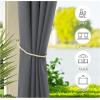 image:imageNICETOWN Weighted Outdoor Curtains for Patio Waterproof 84 inches Long 2 Panels Windproof Drapes Top amp Bottom Grommets Thermal Insulated Blinds Keep Privacy for YardPorch Biscotti Beige 52 WideDove Gray
