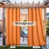 image:imageNICETOWN Weighted Outdoor Curtains for Patio Waterproof 84 inches Long 2 Panels Windproof Drapes Top amp Bottom Grommets Thermal Insulated Blinds Keep Privacy for YardPorch Biscotti Beige 52 WideOrange