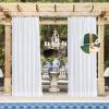 image:imageNICETOWN Weighted Outdoor Curtains for Patio Waterproof 84 inches Long 2 Panels Windproof Drapes Top amp Bottom Grommets Thermal Insulated Blinds Keep Privacy for YardPorch Biscotti Beige 52 WideSheer White