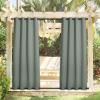 image:imageNICETOWN Weighted Outdoor Curtains for Patio Waterproof 84 inches Long 2 Panels Windproof Drapes Top amp Bottom Grommets Thermal Insulated Blinds Keep Privacy for YardPorch Biscotti Beige 52 WideSage Green