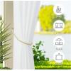 image:imageNICETOWN Weighted Outdoor Curtains for Patio Waterproof 84 inches Long 2 Panels Windproof Drapes Top amp Bottom Grommets Thermal Insulated Blinds Keep Privacy for YardPorch Biscotti Beige 52 WideWhite