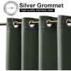 image:imageNICETOWN Weighted Outdoor Curtains for Patio Waterproof 84 inches Long 2 Panels Windproof Drapes Top amp Bottom Grommets Thermal Insulated Blinds Keep Privacy for YardPorch Biscotti Beige 52 WideGreyish Green