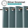 image:imageNICETOWN Weighted Outdoor Curtains for Patio Waterproof 84 inches Long 2 Panels Windproof Drapes Top amp Bottom Grommets Thermal Insulated Blinds Keep Privacy for YardPorch Biscotti Beige 52 WideGreyish Blue