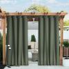image:imageNICETOWN 2 Panels Weighted Blackout Cabana Curtains Outdoor Patio W52 x L84 Windproof Top amp Bottom Grommet amp Back Tab Thermal Heavyweight Drapes Keep Privacy for YardPorch Biscotti BeigeGreyish Green