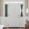 image:imageNICETOWN Door Curtain Panel Grey French Door Curtains Blackout Thermal Insulated Curtain Sidelight Privacy for WindowLiving RoomDoorwaysClassroom 25W by 72L inches 1 PanelDark Mallard