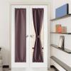 image:imageNICETOWN Door Curtain Panel Grey French Door Curtains Blackout Thermal Insulated Curtain Sidelight Privacy for WindowLiving RoomDoorwaysClassroom 25W by 72L inches 1 PanelDry Rose