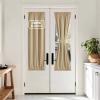 image:imageNICETOWN Door Curtain Panel Grey French Door Curtains Blackout Thermal Insulated Curtain Sidelight Privacy for WindowLiving RoomDoorwaysClassroom 25W by 72L inches 1 Panel100 Blackout  Biscotti Beige