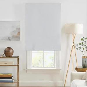 image:imageNICETOWN Door Curtain Panel Grey French Door Curtains Blackout Thermal Insulated Curtain Sidelight Privacy for WindowLiving RoomDoorwaysClassroom 25W by 72L inches 1 PanelWith Pole  Greyish White