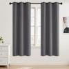 image:imageNICETOWN Grey Light Blocking Curtains 96 Inches Long 2 Panels for Living Room Bedroom Office Thermal Insulated Blackout Drapes Solid Grommet Noise Reducing Window Curtains W40Grey