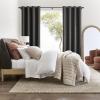 image:imageNICETOWN Grey Light Blocking Curtains 96 Inches Long 2 Panels for Living Room Bedroom Office Thermal Insulated Blackout Drapes Solid Grommet Noise Reducing Window Curtains W40Grey
