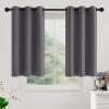 image:imageNICETOWN Grey Light Blocking Curtains 96 Inches Long 2 Panels for Living Room Bedroom Office Thermal Insulated Blackout Drapes Solid Grommet Noise Reducing Window Curtains W40Grey