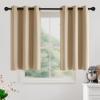 image:imageNICETOWN Grey Light Blocking Curtains 96 Inches Long 2 Panels for Living Room Bedroom Office Thermal Insulated Blackout Drapes Solid Grommet Noise Reducing Window Curtains W40Biscotti Beige