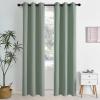 image:imageNICETOWN Grey Light Blocking Curtains 96 Inches Long 2 Panels for Living Room Bedroom Office Thermal Insulated Blackout Drapes Solid Grommet Noise Reducing Window Curtains W40Sage Green