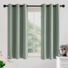 image:imageNICETOWN Grey Light Blocking Curtains 96 Inches Long 2 Panels for Living Room Bedroom Office Thermal Insulated Blackout Drapes Solid Grommet Noise Reducing Window Curtains W40Sage Green