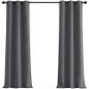 image:imageNICETOWN Grey Light Blocking Curtains 96 Inches Long 2 Panels for Living Room Bedroom Office Thermal Insulated Blackout Drapes Solid Grommet Noise Reducing Window Curtains W40Grey