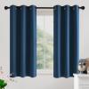 image:imageNICETOWN Grey Light Blocking Curtains 96 Inches Long 2 Panels for Living Room Bedroom Office Thermal Insulated Blackout Drapes Solid Grommet Noise Reducing Window Curtains W40Morrocan Blue