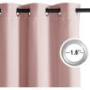 image:imageNICETOWN Grey Light Blocking Curtains 96 Inches Long 2 Panels for Living Room Bedroom Office Thermal Insulated Blackout Drapes Solid Grommet Noise Reducing Window Curtains W40Blush Pink