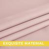 image:imageNICETOWN Grey Light Blocking Curtains 96 Inches Long 2 Panels for Living Room Bedroom Office Thermal Insulated Blackout Drapes Solid Grommet Noise Reducing Window Curtains W40Blush Pink