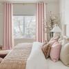 image:imageNICETOWN Grey Light Blocking Curtains 96 Inches Long 2 Panels for Living Room Bedroom Office Thermal Insulated Blackout Drapes Solid Grommet Noise Reducing Window Curtains W40Blush Pink