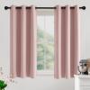image:imageNICETOWN Grey Light Blocking Curtains 96 Inches Long 2 Panels for Living Room Bedroom Office Thermal Insulated Blackout Drapes Solid Grommet Noise Reducing Window Curtains W40Blush Pink