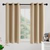 image:imageNICETOWN Grey Light Blocking Curtains 96 Inches Long 2 Panels for Living Room Bedroom Office Thermal Insulated Blackout Drapes Solid Grommet Noise Reducing Window Curtains W40Biscotti Beige