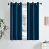 image:imageNICETOWN Grey Light Blocking Curtains 96 Inches Long 2 Panels for Living Room Bedroom Office Thermal Insulated Blackout Drapes Solid Grommet Noise Reducing Window Curtains W40Morrocan Blue