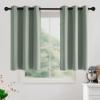 image:imageNICETOWN Grey Light Blocking Curtains 96 Inches Long 2 Panels for Living Room Bedroom Office Thermal Insulated Blackout Drapes Solid Grommet Noise Reducing Window Curtains W40Blush Pink