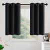 image:imageNICETOWN Grey Light Blocking Curtains 96 Inches Long 2 Panels for Living Room Bedroom Office Thermal Insulated Blackout Drapes Solid Grommet Noise Reducing Window Curtains W40Black