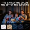 image:imageNICETOWN Grey Light Blocking Curtains 96 Inches Long 2 Panels for Living Room Bedroom Office Thermal Insulated Blackout Drapes Solid Grommet Noise Reducing Window Curtains W40Morrocan Blue