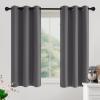 image:imageNICETOWN Grey Light Blocking Curtains 96 Inches Long 2 Panels for Living Room Bedroom Office Thermal Insulated Blackout Drapes Solid Grommet Noise Reducing Window Curtains W40Grey