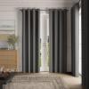 image:imageNICETOWN Grey Light Blocking Curtains 96 Inches Long 2 Panels for Living Room Bedroom Office Thermal Insulated Blackout Drapes Solid Grommet Noise Reducing Window Curtains W40Grey