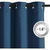 image:imageNICETOWN Grey Light Blocking Curtains 96 Inches Long 2 Panels for Living Room Bedroom Office Thermal Insulated Blackout Drapes Solid Grommet Noise Reducing Window Curtains W40Morrocan Blue